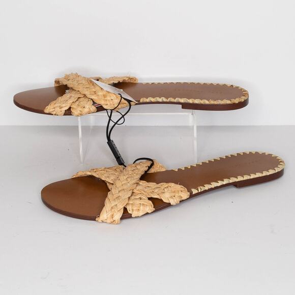 NWT Zara Women's Sandals Slides Boho Coastal Beachy Countryside Minimalist 9 AR - Picture 2 of 5